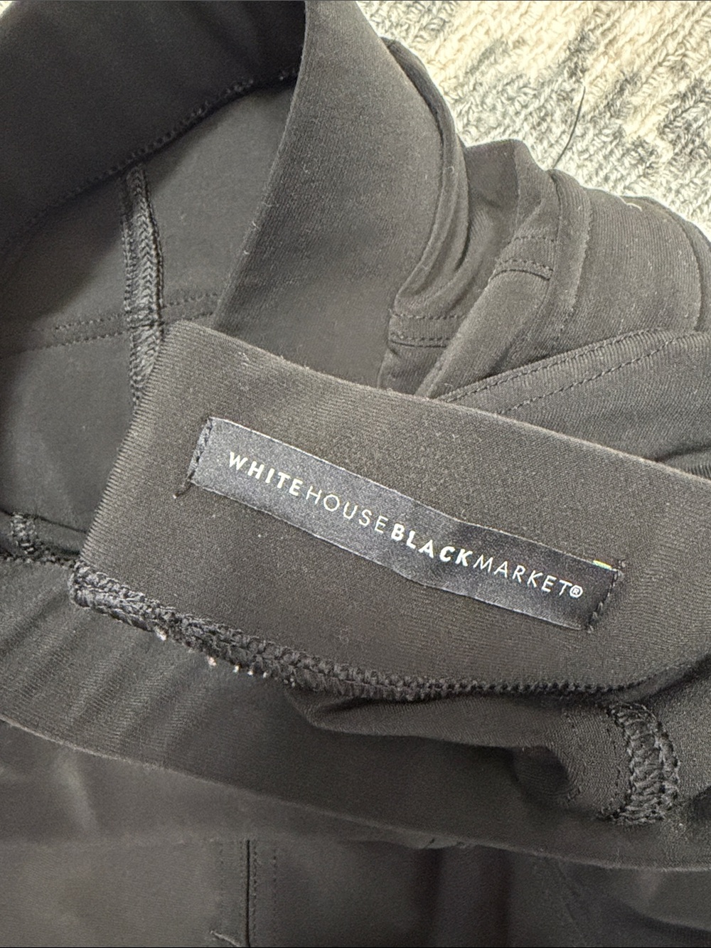 White House Black Market Black Cargo-Style Drawstring Track Pants - Picture 4 of 14